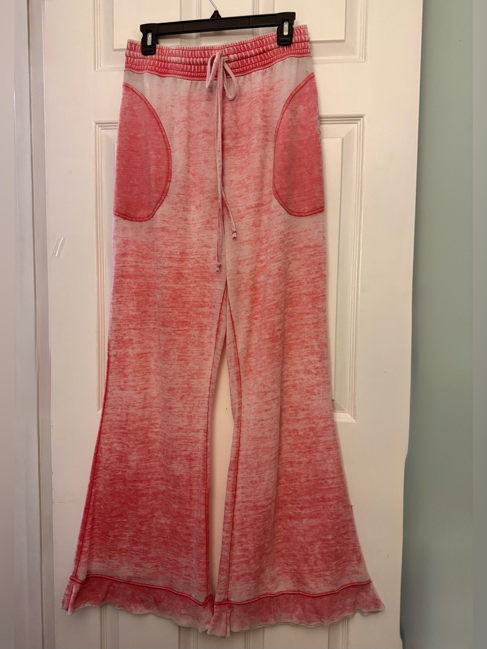 Free People Intimately Cozy Girl Lounge Pants in Rebel Red - Size Medium - Picture 2 of 15